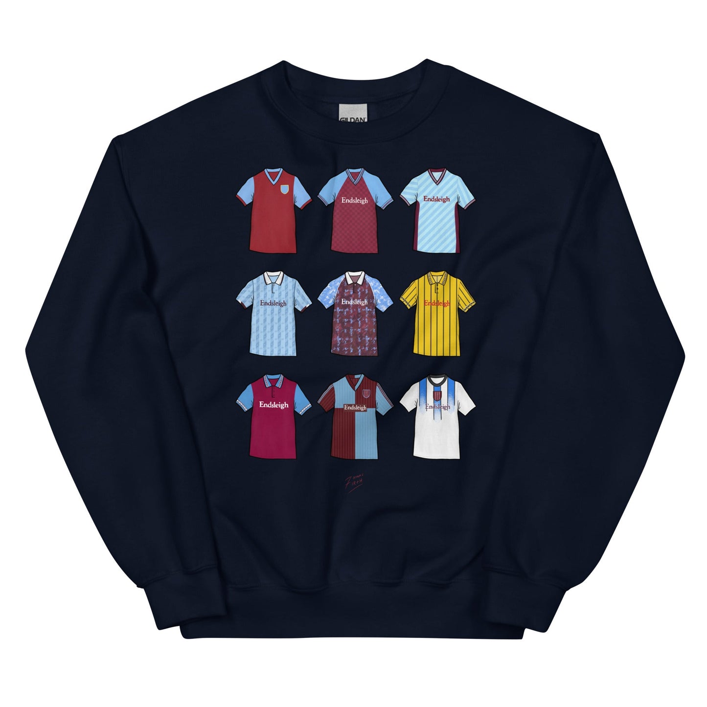 Burnley Retro Shirts Unisex Themed Sweatshirt (9 Classic Shirt Artwork)