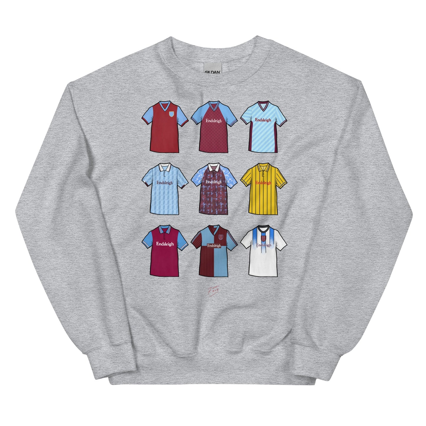 Burnley Retro Shirts Unisex Themed Sweatshirt (9 Classic Shirt Artwork)
